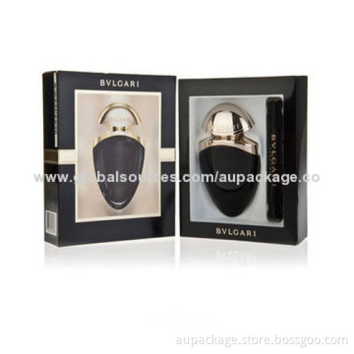 Cosmetic box with gold hot stamping, customized printing and shape